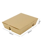 4-compartment Folding Wholesale Custom Takeaway Disposable Paper Kraft Lunch Box