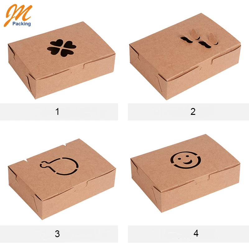 wholesale Food Grade takeaway Disposable Kraft Paper Fast biodegradable portable Food Packaging