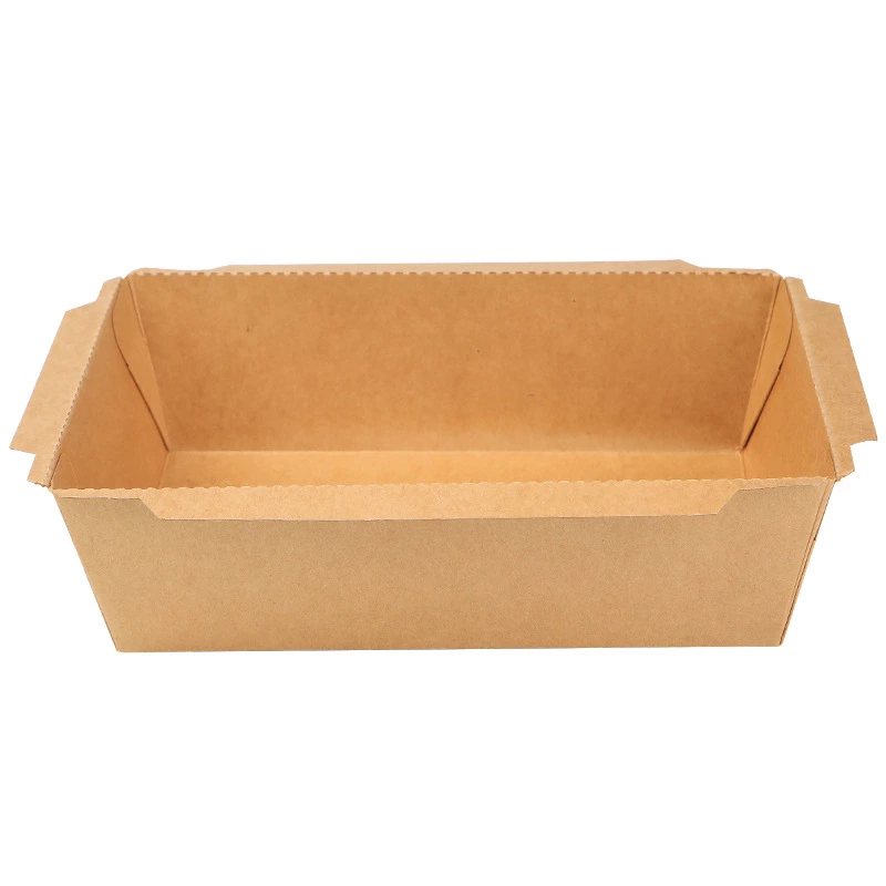 Custom Brown Takeaway Packaging Biodegradable Disposable Kraft Paper Lunch Box