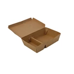 Leakproof Environmentally Microwave Recycle Divided Kraft Paper Lunch Box