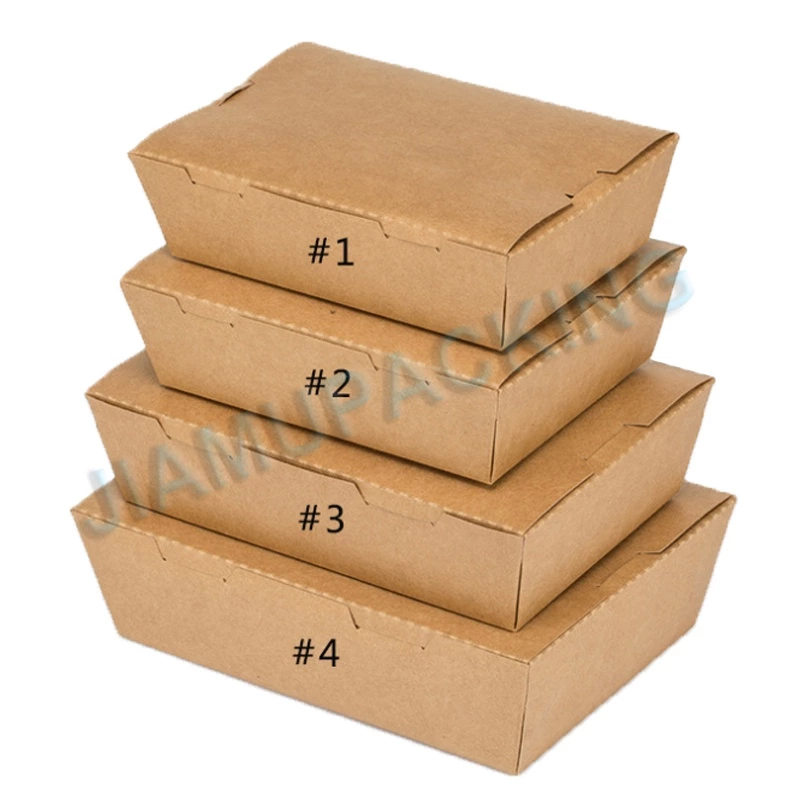 Kraft Paper Biodegradable Takeaway Disposable Food Container