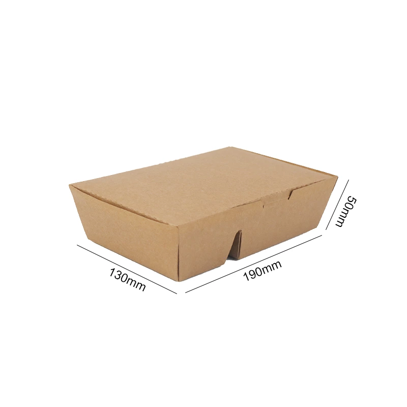 Leakproof Environmentally Microwave Recycle Divided Kraft Paper Lunch Box