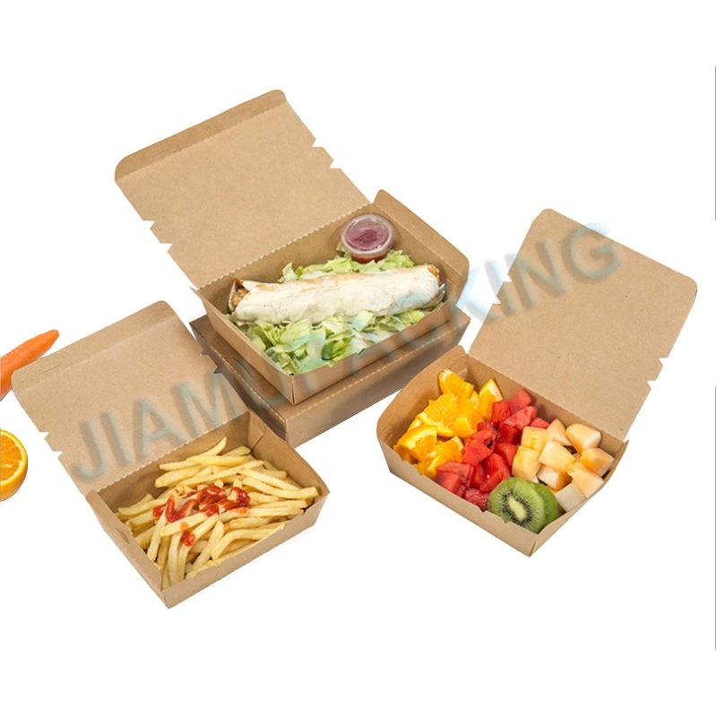 Kraft Paper Biodegradable Takeaway Disposable Food Container