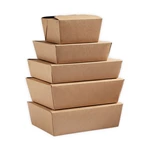 Wholesale Kraft Paper Salad Fruit Takeaway Box Lunch Packaging Box with PET Lid