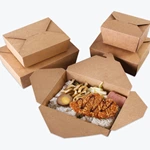 Wholesale Custom Brown Food Packaging Kraft Paper Lunch Box with Window