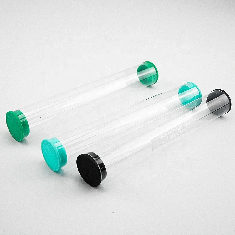 10 years factory custom clear cylinder see-through plastic tube packaging 2 buyers