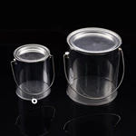 Disposable tin lids and clear PET/PVC plastic cylinder with hand for gifts/candy/food