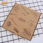 Wholesale Custom Packaging Disposable Cookie Kraft Paper Pizza Lunch Box