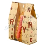 Food Industrial Use Biodegradable Kraft Paper Food Bag for Sandwich/Hamburg/Bread