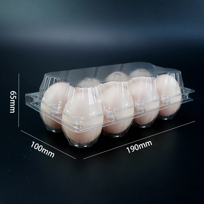 8 Holes Clear Small Plastic Packaging Container Carton Box Chicken Egg Tray