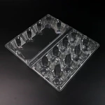 8 Holes Clear Small Plastic Packaging Container Carton Box Chicken Egg Tray