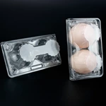 2 Holes PET Carton Chicken Carton Egg Case Packaging Plastic Egg Tray Supplier