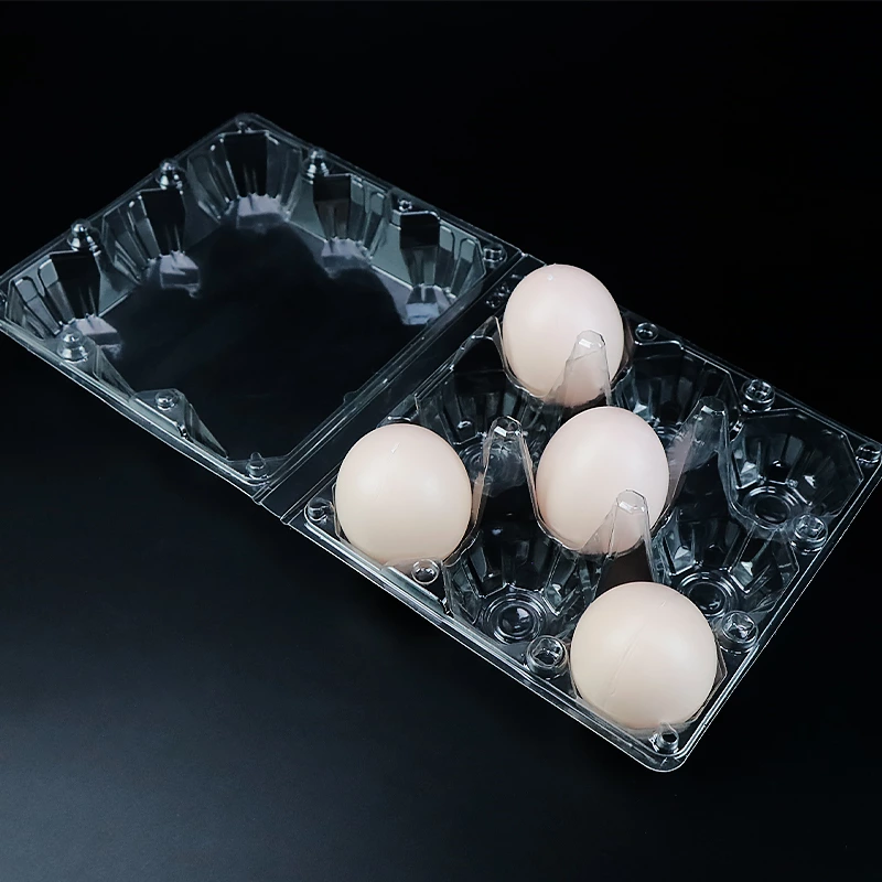 Cheap Supplier Egg Box Disposable 9 Holes Packaging Plastic Egg Trays