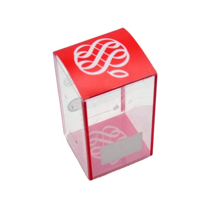 Hot sale rectangular clear plastic folding box for gifts packing factory