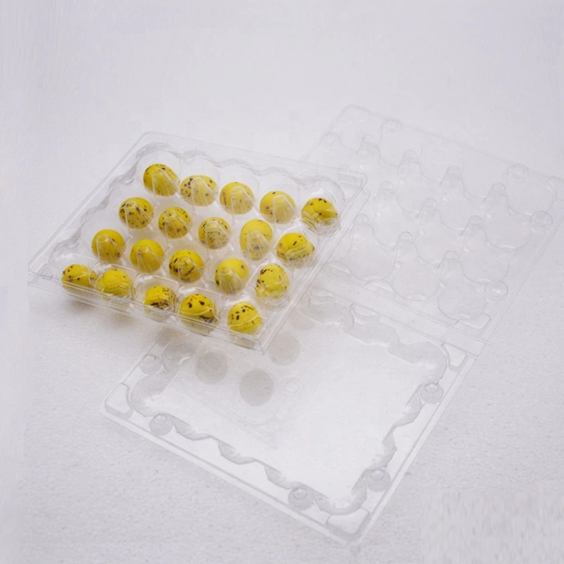 Custom 20 cells clear plastic quail egg crate storage tray box