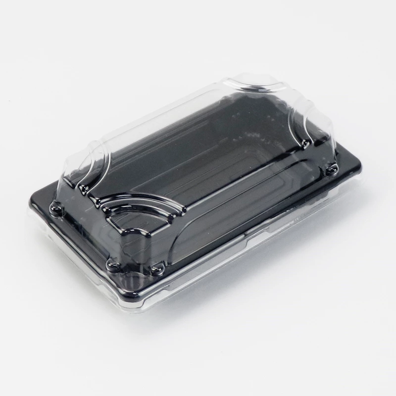 Takeway Picnic Eco Friendly Disposable Custom Plastic Japanese Sushi Box with clear Lid