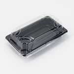 Takeway Picnic Eco Friendly Disposable Custom Plastic Japanese Sushi Box with clear Lid