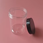 Clear plastic tube packaging with screw cap for cookies packaging