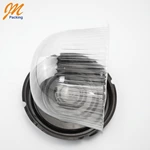 Custom size 7/8/10/12 inches clear plastic disposable round cake box