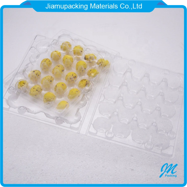 Custom 20 cells clear plastic quail egg crate storage tray box