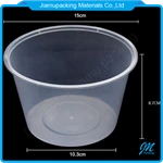 Disposable clear plastic round storage food container with Lid