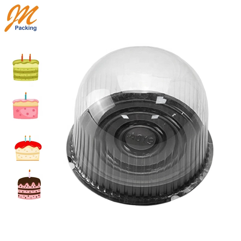 Custom size 7/8/10/12 inches clear plastic disposable round cake box