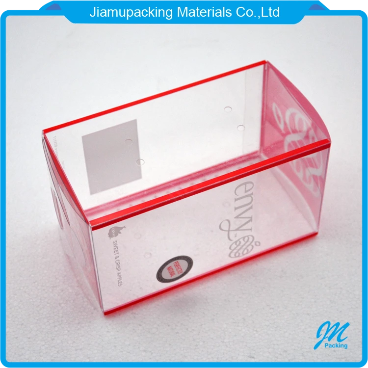 Hot sale rectangular clear plastic folding box for gifts packing factory