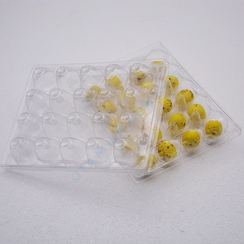 Custom 20 cells clear plastic quail egg crate storage tray box