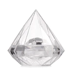 Wedding Favor Crystal Shaped Candy Box, Transparent Small Plastic Candy Box