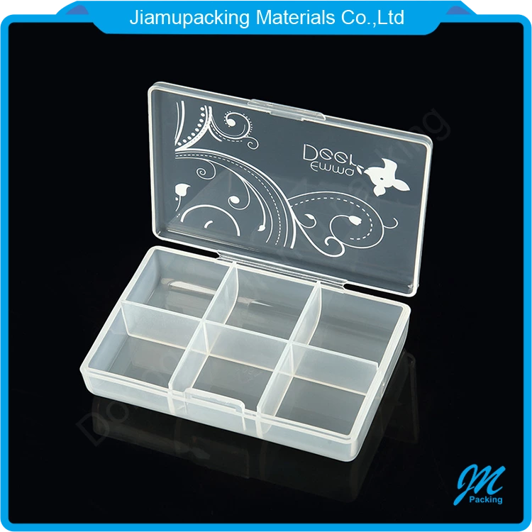 Wholesale Small Original Clear Portable Travel 6 Compartments Pill Storage Cases Plastic Medicine Storage Box for Pharmacy