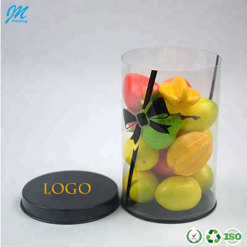 Plastic Tube Cylinder Packaging Box Transparent Custom Made PET PVC Clear with CMYK Printing JM Packing Packing Item REACH,ROHS