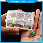 Wholesale Small Original Clear Portable Travel 6 Compartments Pill Storage Cases Plastic Medicine Storage Box for Pharmacy