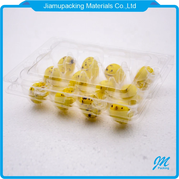 Wholesale transparent plastic quail egg carton box tray packaging with12 holes