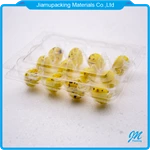 Wholesale transparent plastic quail egg carton box tray packaging with12 holes