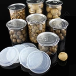 Wholesale food grade clear plastic jar with aluminum lid