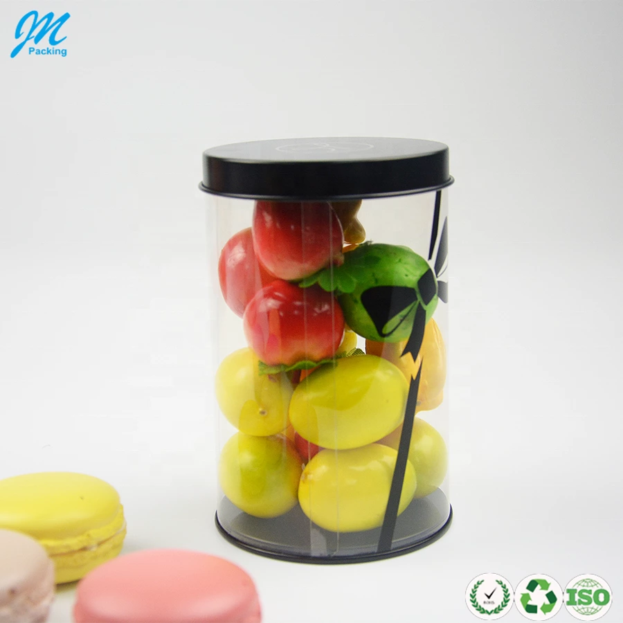 Plastic Tube Cylinder Packaging Box Transparent Custom Made PET PVC Clear with CMYK Printing JM Packing Packing Item REACH,ROHS