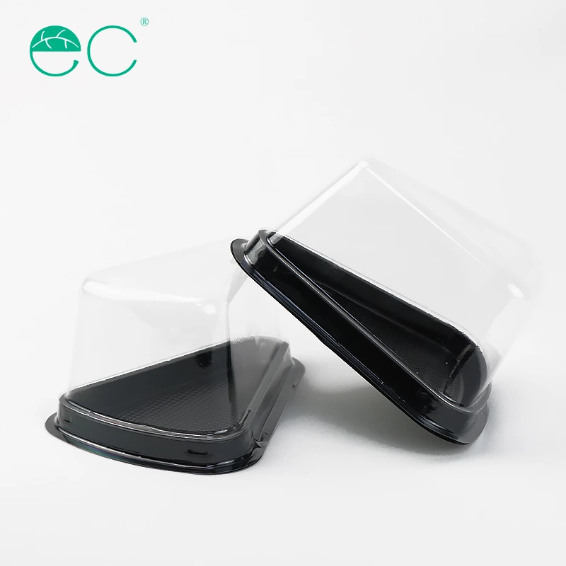 Disposable Transparent Plastic slice Sandwich Box Cake Packaging Box Container