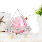 Wedding Favor Crystal Shaped Candy Box, Transparent Small Plastic Candy Box