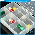 Wholesale Small Original Clear Portable Travel 6 Compartments Pill Storage Cases Plastic Medicine Storage Box for Pharmacy