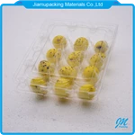 Wholesale transparent plastic quail egg carton box tray packaging with12 holes