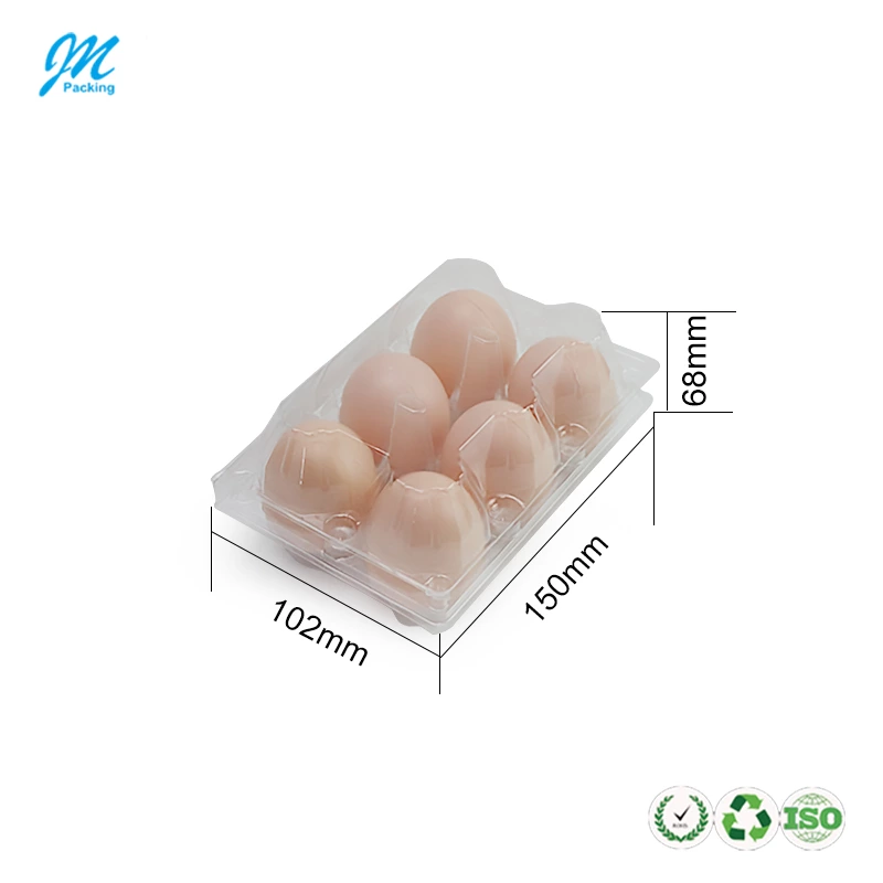 Recyclable clear plastic chicken egg bulk carton clamshell blister packaging box