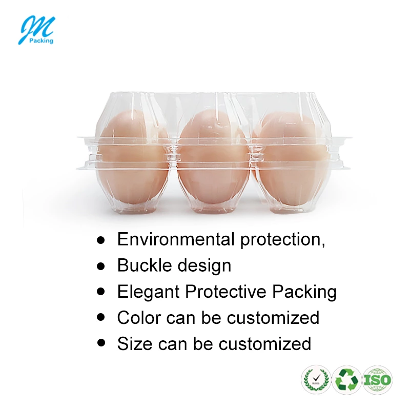 Recyclable clear plastic chicken egg bulk carton clamshell blister packaging box