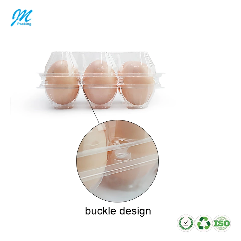 Recyclable clear plastic chicken egg bulk carton clamshell blister packaging box