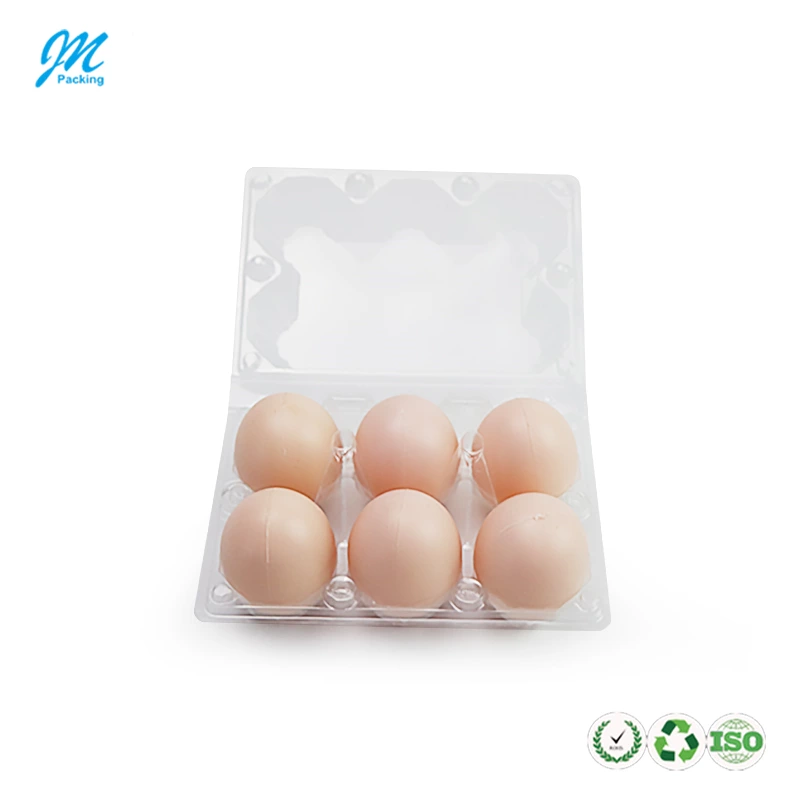 Recyclable clear plastic chicken egg bulk carton clamshell blister packaging box