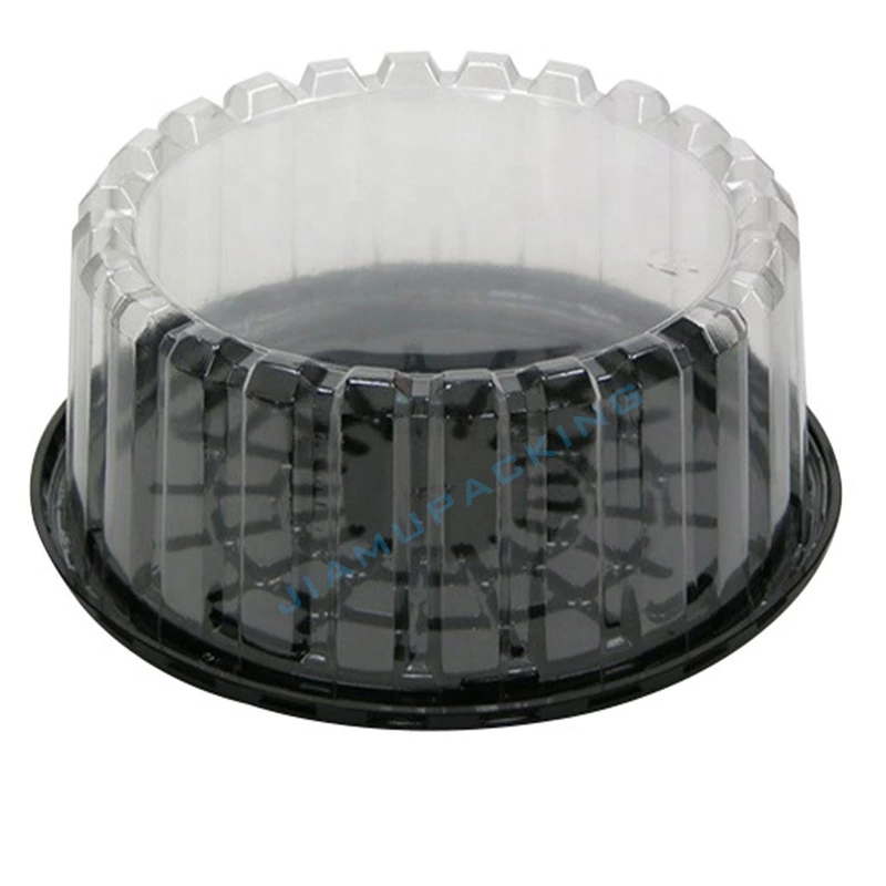 Clear Small Round Plastic Birthday Cake Box Packaging & Display Storage Box