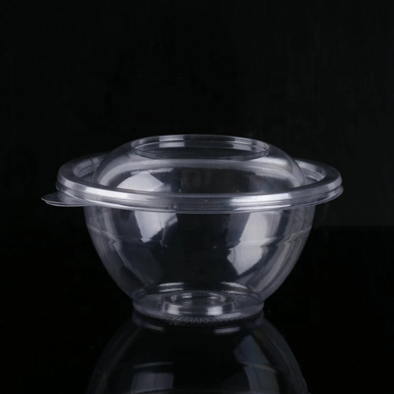 China Disposable Plastic Salad Bowl with Lid Fruit Storage Case Wholesale