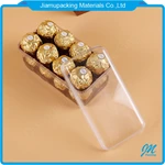 Clear Plastic Chocolate Packaging Box, PS Chocolate Box with Clear Lid