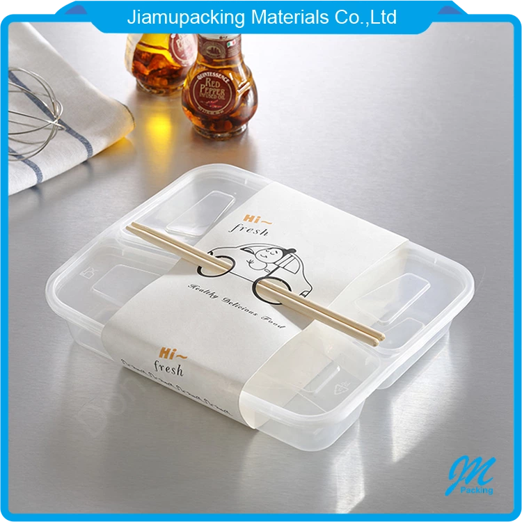 wholesale plastic food container transparent 4 compartment packaging