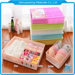 Hot sale 24 compartments rectangular foldable plastic storage packaging box for socks