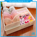 Hot sale 24 compartments rectangular foldable plastic storage packaging box for socks